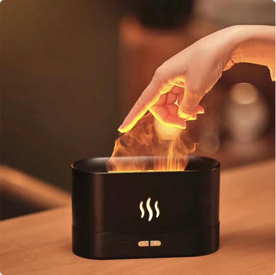 180ML USB Flame Aroma Diffuser & Ultrasonic Humidifier