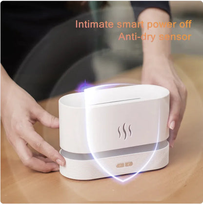 180ML USB Flame Aroma Diffuser & Ultrasonic Humidifier